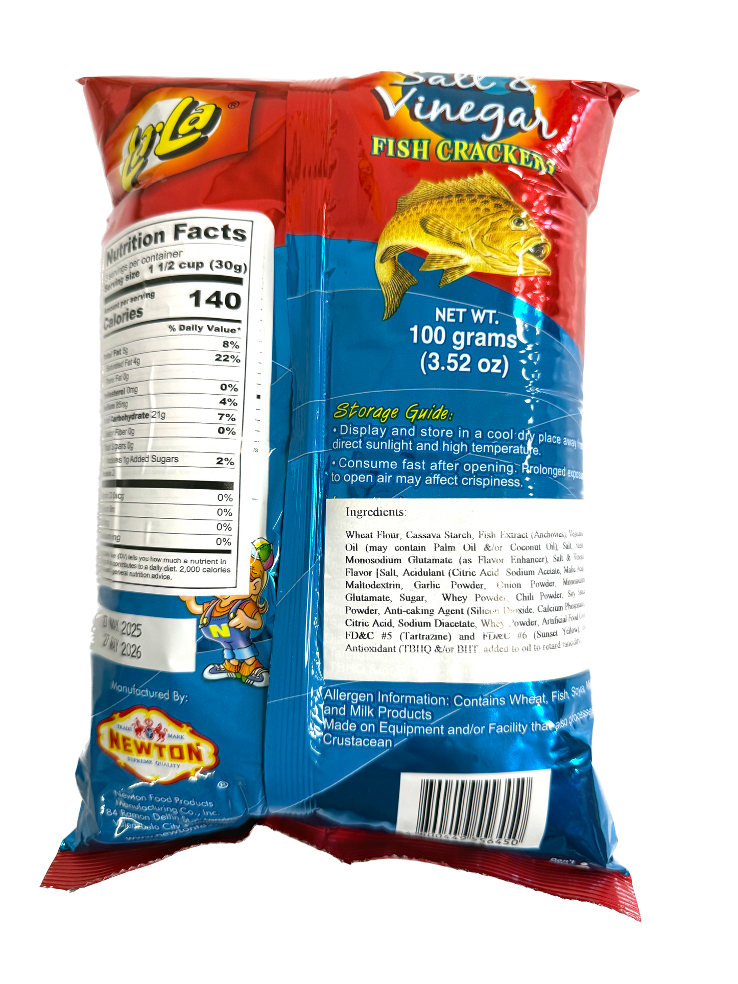 Lala Fish Crackers Salt & Vinegar 100g