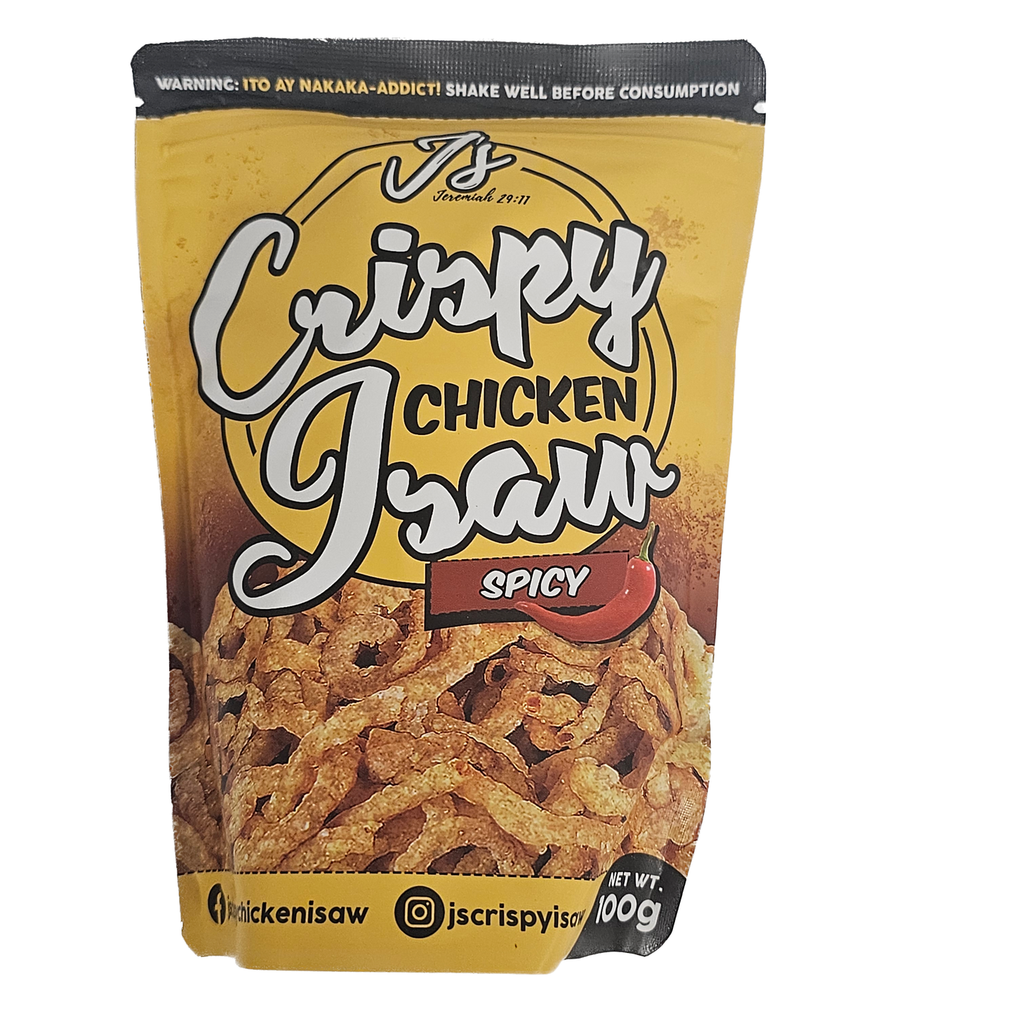 J's Crispy Chicken Isaw Spicy 100g
