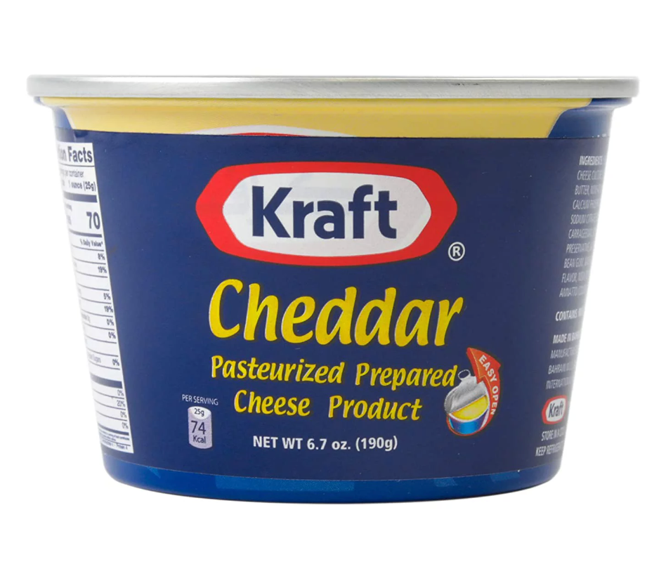 Kraft Cheddar Pasteurized Cheese 6.7oz Can
