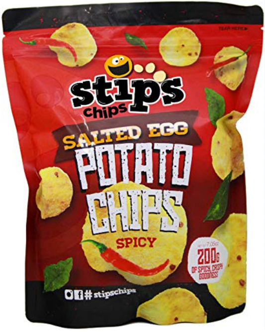 Stips Salted Egg Chips Spicy 7 oz