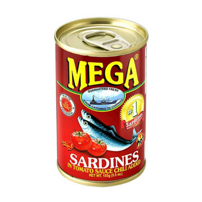 Mega Sardines Tomatos Sauce Chili Added 5.5oz