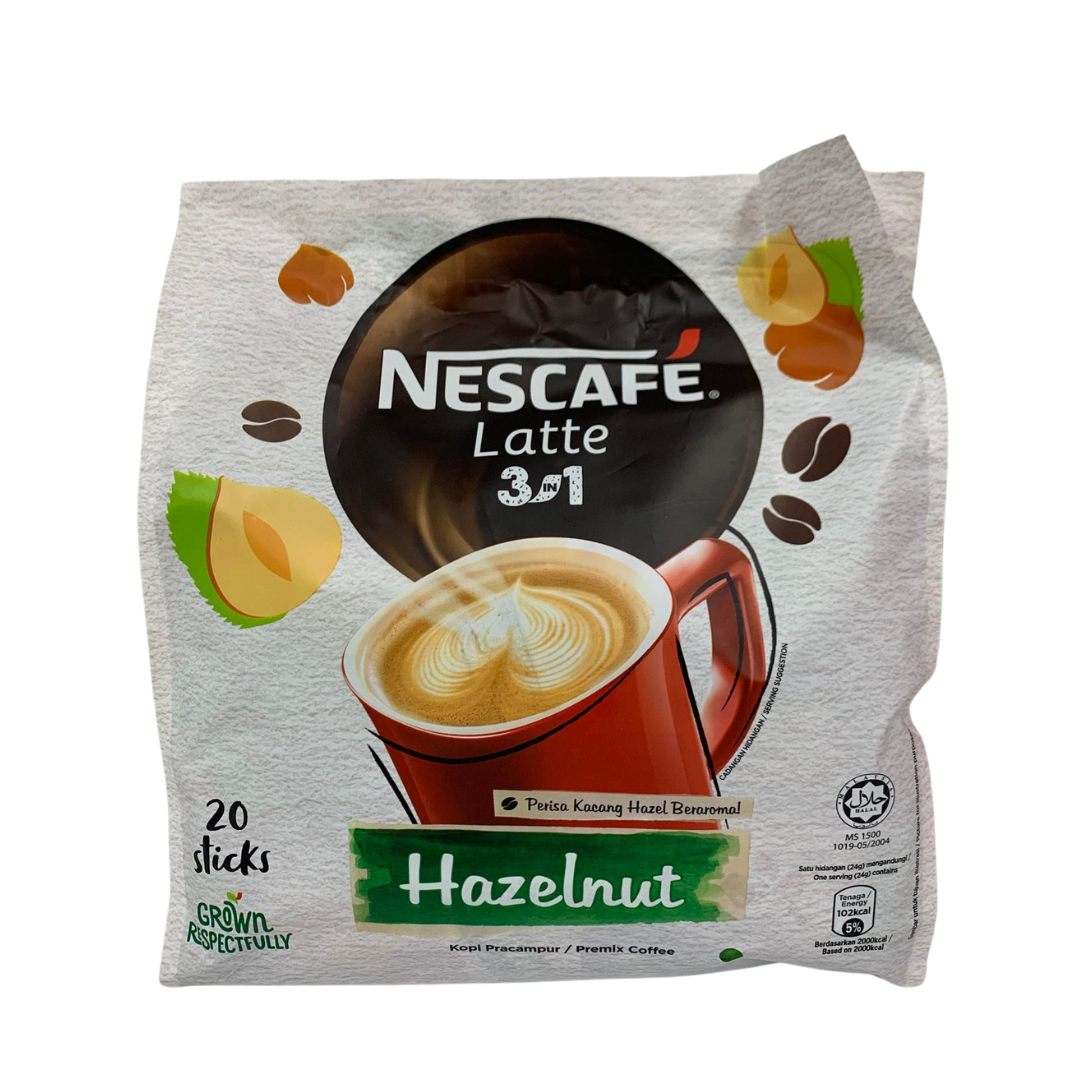 Nescafe Latte Hazelnut 20 Sticks 480g