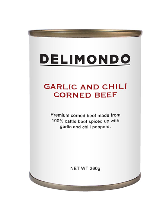 Delimondo Garlic and Chili Corned Beef 260g