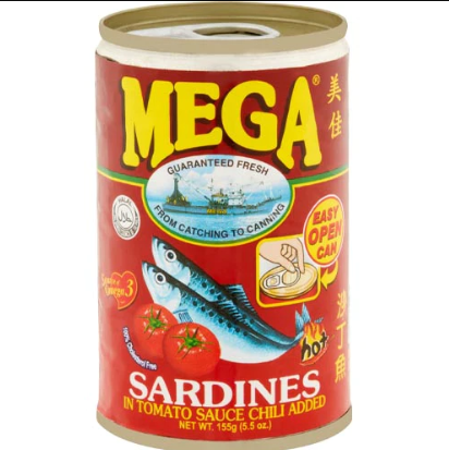 Mega Sardines in Tomato Sauce Hot 15 oz