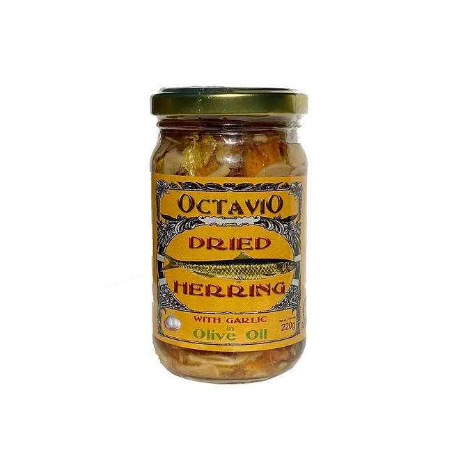 Octavio Dried Herring in Garlic & Olive Oil 7.76oz